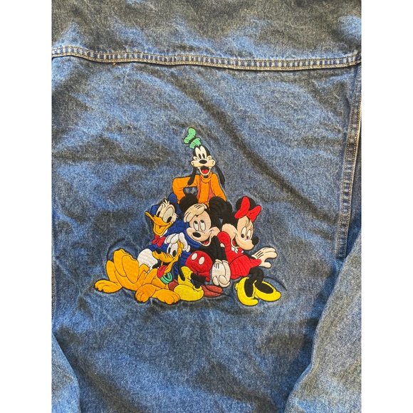 Vintage Walt Disney Embroidered Denim Jacket - Picture 4 of 10